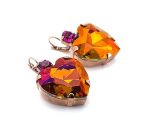 Earrings by Mariana Woman Beautiful Astral Pink and Fuchsia Swarovski Crystals - Image 3