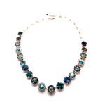 Necklace by Mariana Woman Gorgeous Montana and Teal Swarovski Crystals