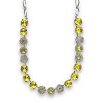 Necklace by Mariana Woman Gorgeous Yellow and Clear Swarovski Crystals - Image 2