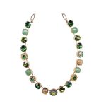 Necklace By Mariana Woman Elegant Emerald and Jonquil Swarovski Crystals