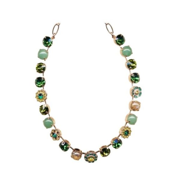 Necklace By Mariana Woman Elegant Emerald and Jonquil Swarovski Crystals