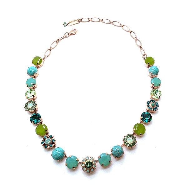 Necklace by Mariana Woman Exquisite Turquoise Mineral and Opal Swarovski Crystals