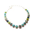 Necklace by Mariana Woman Exquisite Turquoise Mineral and Opal Swarovski Crystals - Image 3
