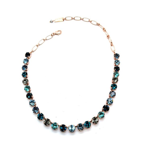 Necklace by Mariana Woman Glamorous Montana and Aqua Swarovski Crystals