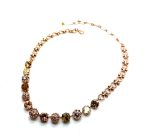 Necklace by Mariana Woman Ethereal Golden and Peach Swarovski Crystals - Image 2