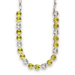 Necklace by Mariana Woman Beautiful Yellow and Clear Swarovski Crystals - Image 3