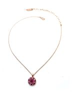 Necklace Pendant by Mariana Woman Lovely Rose and Fuchsia Swarovski Crystals - Image 3
