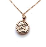 Necklace Pendant by Mariana Woman Lovely Rose and Fuchsia Swarovski Crystals - Image 2
