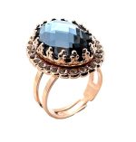 Ring by Mariana Woman Elegant Montana and Clear Swarovski Crystals
