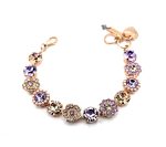 Bracelet by Mariana Woman Beautiful Violet and Peach Swarovski Crystals