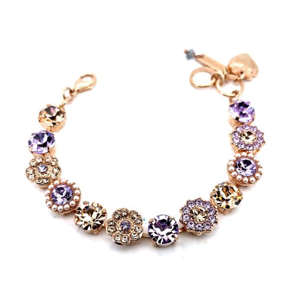 Bracelet by Mariana Woman Beautiful Violet and Peach Swarovski Crystals