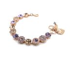 Bracelet by Mariana Woman Beautiful Violet and Peach Swarovski Crystals - Image 2