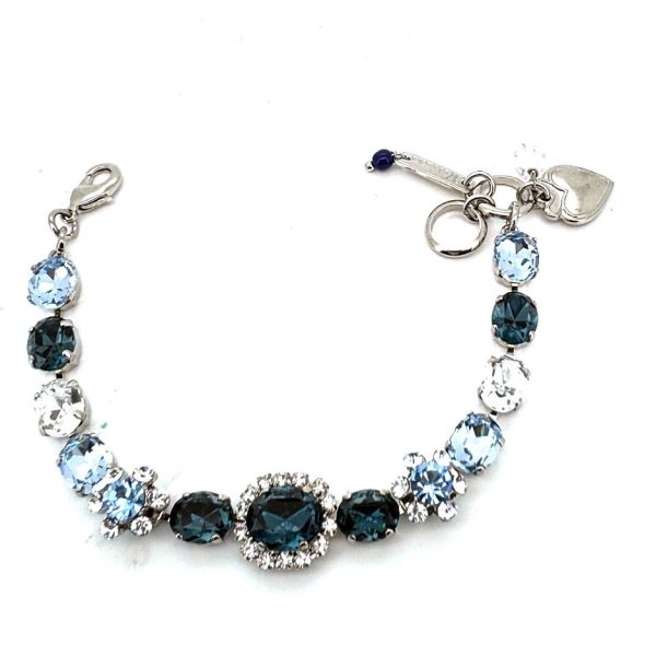 Bracelet by Mariana Woman Elegant Montana and Clear Swarovski Crystals