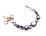 Bracelet by Mariana Woman Gorgeous White Shell Mineral and Amethyst Swarovski Crystals - Image 3