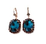 Earrings by Mariana Woman Gorgeous Blue Zircon and Siam Swarovski Crystals