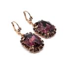 Earrings by Mariana Woman Elegant Amethyst Swarovski Crystals - Image 3