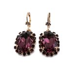 Earrings by Mariana Woman Elegant Amethyst Swarovski Crystals