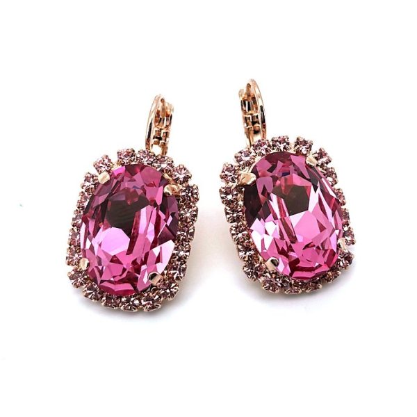 Earrings By Mariana Woman Beautiful Rose Swarovski Crystals
