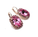 Earrings By Mariana Woman Beautiful Rose Swarovski Crystals - Image 3