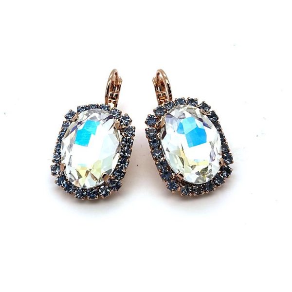 Earrings by Mariana Woman Shimmering Moonlight and Sapphire Swarovski Crystals