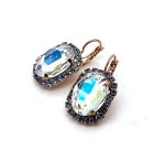 Earrings by Mariana Woman Shimmering Moonlight and Sapphire Swarovski Crystals - Image 2