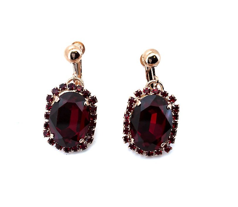 E-1090-1-208208-RG4 (1) Earrings by Mariana Woman Stunning Siam Swarovski Crystals - Image 1