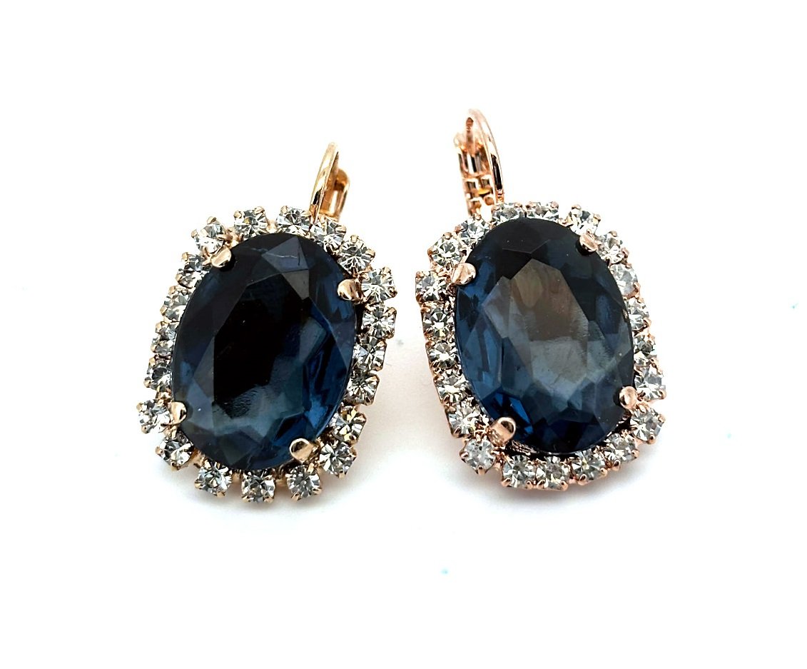 E-1090-1-21120-RG6 (1) Earrings by Mariana Woman Luxurious Montana and Clear Swarovski Crystals - Image 1
