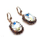 Earrings by Mariana Woman Glamorous Moonlight and Violet Swarovski Crystals - Image 3