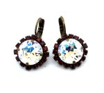 Earrings by Mariana Woman Stunning Moonlight and Ruby Swarovski Crystals