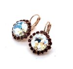 Earrings by Mariana Woman Gorgeous Moonlight and Ruby Swarovski Crystals - Image 2
