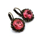Earrings by Mariana Woman Adorable Rose and Olivine Swarovski Crystals - Image 3