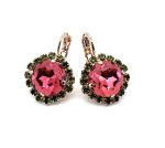 Earrings by Mariana Woman Precious Rose and Olivine Swarovski Crystals