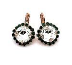 Earrings by Mariana Woman Timeless Clear and Emerald Swarovski Crystals