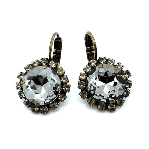 Earrings by Mariana Woman Alluring Black Diamond Swarovski Crystals