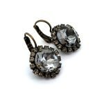 Earrings by Mariana Woman Alluring Black Diamond Swarovski Crystals - Image 3