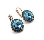 Earrings by Mariana Woman Fab Aquamarine and Zircon Swarovski Crystals - Image 3