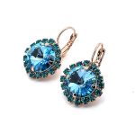 Earrings by Mariana Woman Fab Aquamarine and Zircon Swarovski Crystals - Image 2