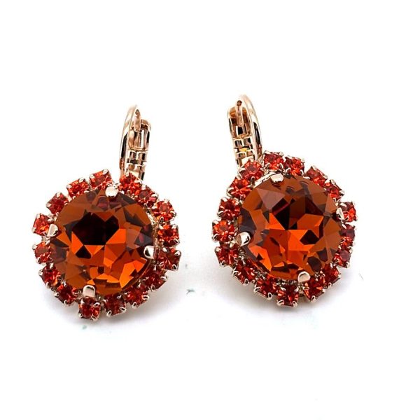 Earrings by Mariana Woman Sassy Hyacinth and Topaz Swarovski Crystals