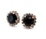 Earrings by Mariana Woman Exquisite Jet and Clear Swarovski Crystals