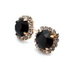 Earrings by Mariana Woman Exquisite Jet and Clear Swarovski Crystals - Image 2