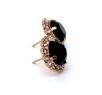 Earrings by Mariana Woman Exquisite Jet and Clear Swarovski Crystals - Image 3