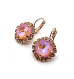 Earrings by Mariana Woman Sassy Peach Swarovski Crystals - Image 2