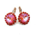 Earrings by Mariana Woman Beautiful Sunset and Coral Swarovski Crystals