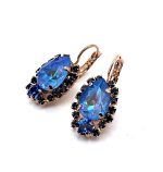 Earrings by Mariana Woman Glamorous Ocean and Montana Swarovski Crystals - Image 2