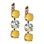 Earrings by Mariana Woman Sassy Yellow and Clear Swarovski Crystals