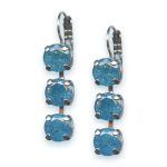 Earrings by Mariana Woman Precious Aquamarine Ice Swarovski Crystals