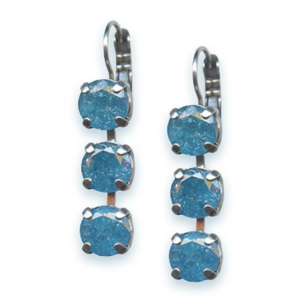 Earrings by Mariana Woman Precious Aquamarine Ice Swarovski Crystals