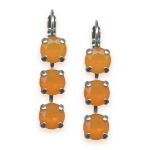 Earrings by Mariana Woman Sassy Orange Opal Swarovski Crystals - Image 2