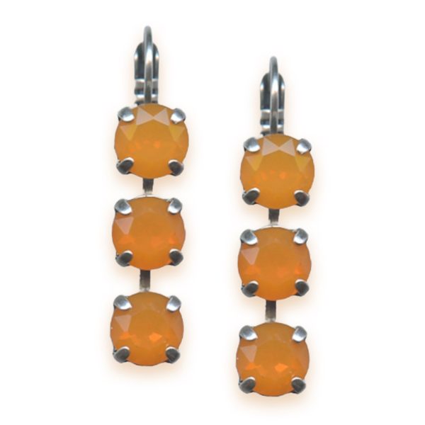 Earrings by Mariana Woman Sassy Orange Opal Swarovski Crystals