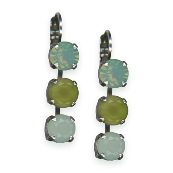 Earrings by Mariana Woman Charming Olivine and Opal Swarovski Crystals